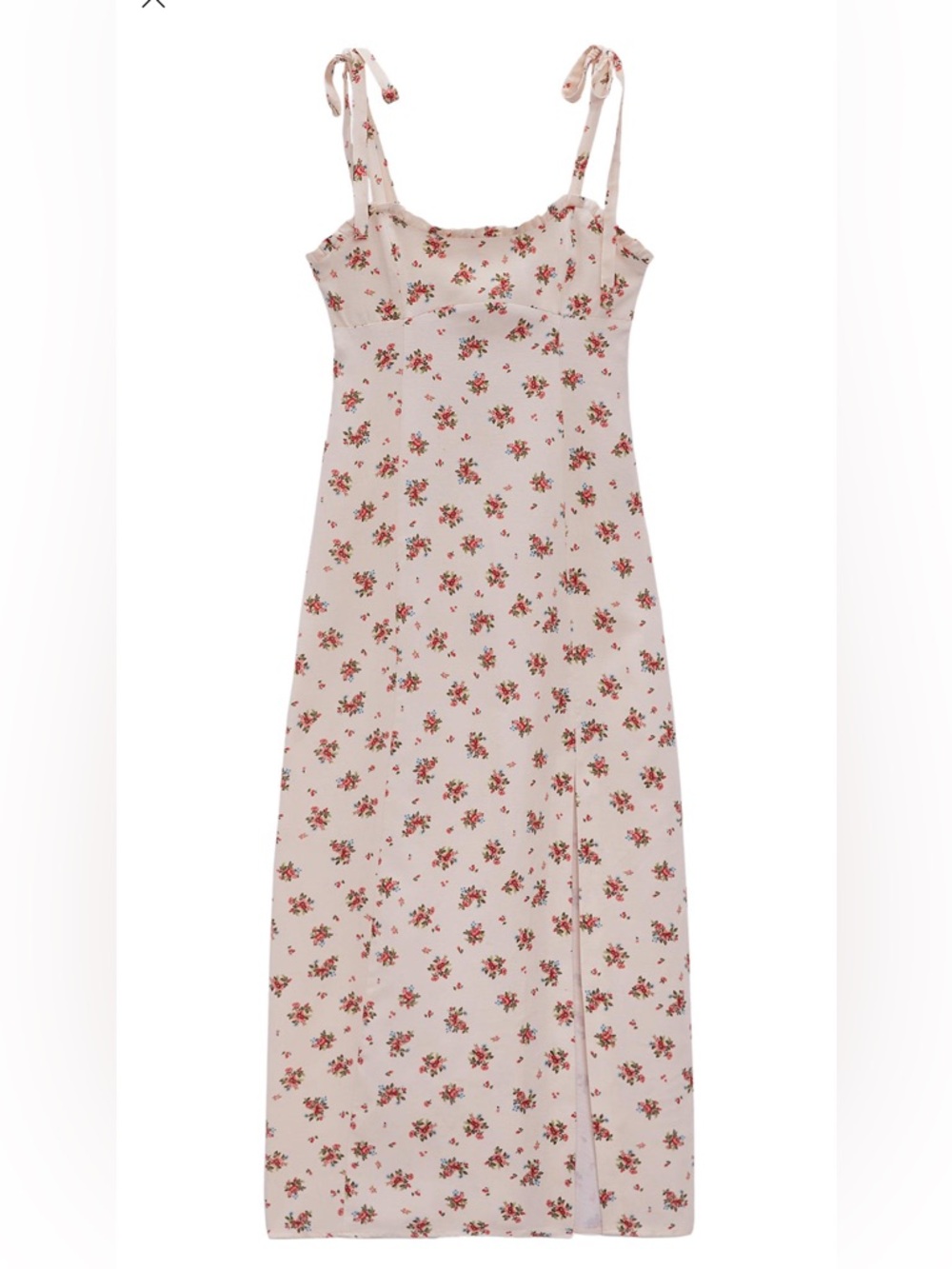 Zara Linen Blend Floral Print Dress Size XS